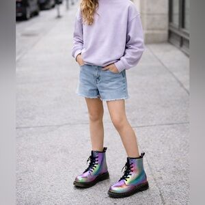 Dr. Martens 1460 Youth Iridescent Rainbow Boots – US L6 / EU 37 – Metallic